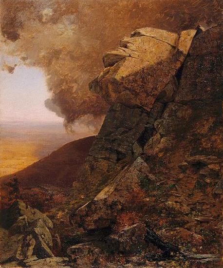 Jervis Mcentee A Cliff in the Katskills oil painting image
